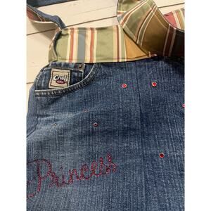 Handmade Denim Princess Handbag Studded Pink 11x14 Handsewn Cruel Girl